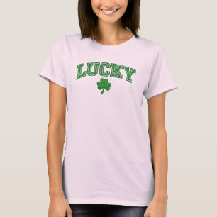T-shirt Trèfle Classique Lucky Green avec nom personnalisé