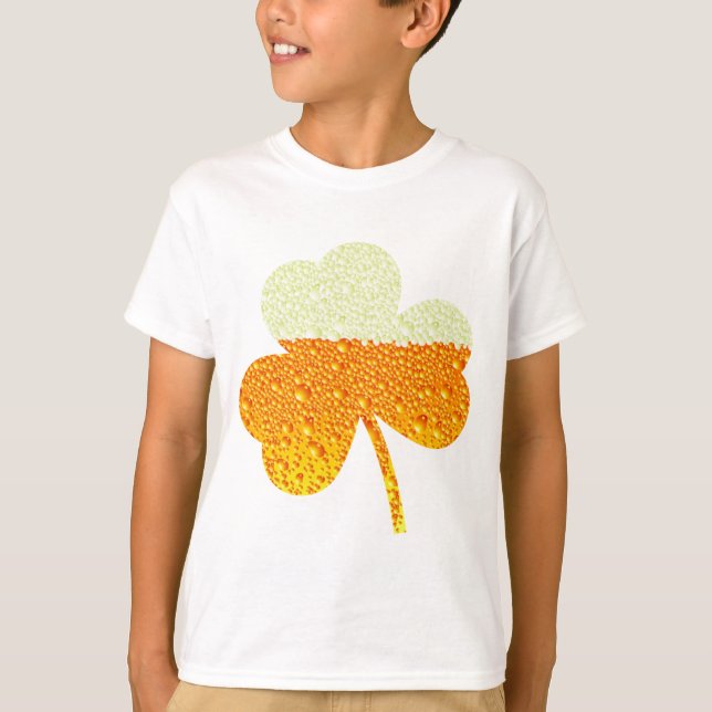 T-shirt trèfle de bière st patrick (Devant)