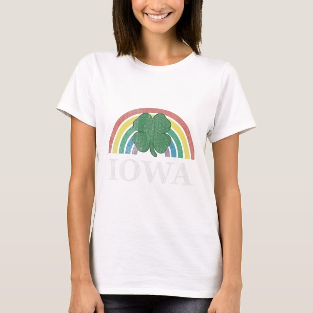T-shirt Trèfle de l'Iowa Saint-Patrick Iris Saint-Paddy (Devant)