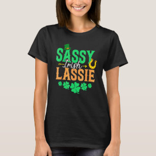 T-shirt Trèfle irlandais Leprechaun Lassie impertinente St