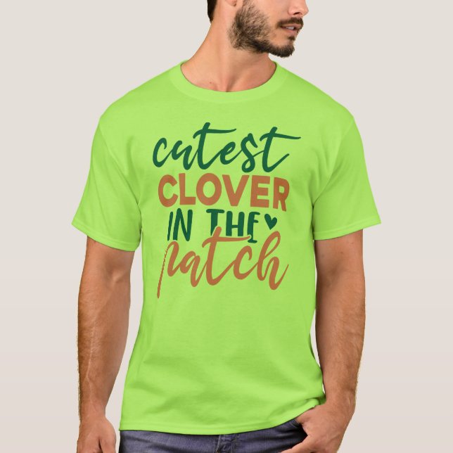 T-shirt Trèfle le plus mignon de la parcelle St Patrick-60 (Devant)