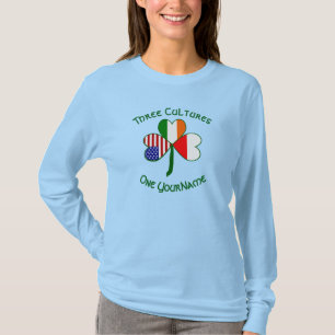 T-shirt Trèfle personnalisé américano-irlandais polonais