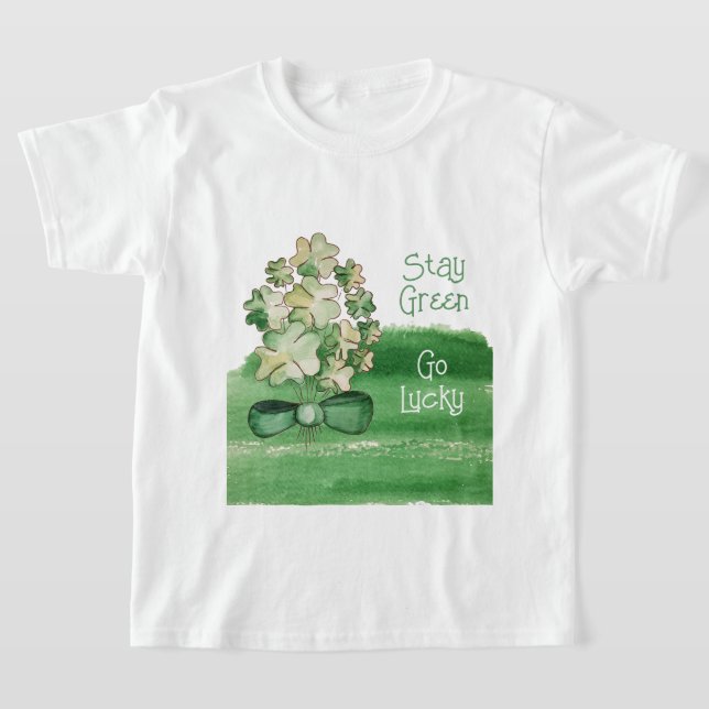 T-shirt Trèfle Shamrock Vert Aquarelle (Poser)