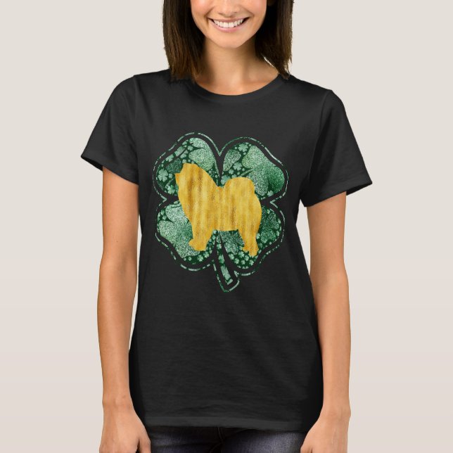 T-shirt Trèfle Trèfle Chow Chow Saint-Patrick Irlandais (Devant)