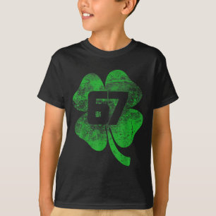 T-shirt Trèfle vert chanceux 67 Shamrock St Patrick Vintag