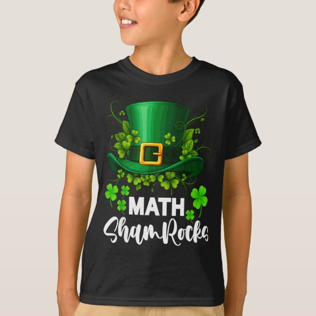 T-shirt Trèfles de maths Jour de la Saint-Patrick École  (Devant)