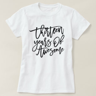 T-shirt Treize ans de manuscrit   noir impressionnant