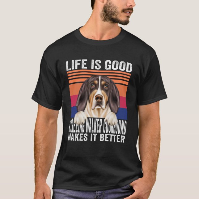 T-shirt Trek Walker Coonhounds rend votre vie bonne (Devant)