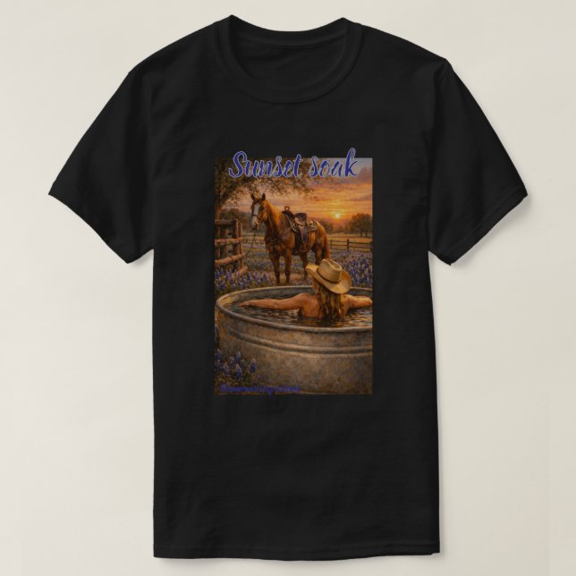 T-shirt Trempage au coucher du soleil (Design devant)