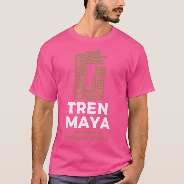 T-shirt Tren Maya. Le Train Maya. Le Train Maya Du Mexique (Devant)