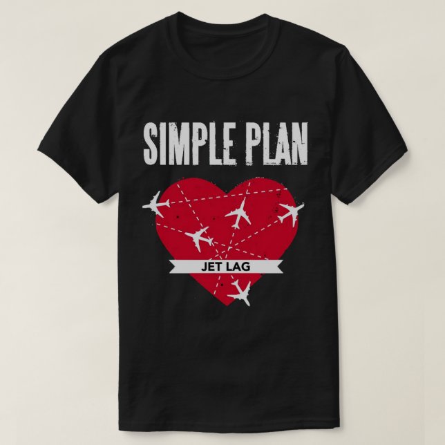 T-shirt Trend Simple Plan Jet Lag Cadeaux Pour Les Clas De (Design devant)