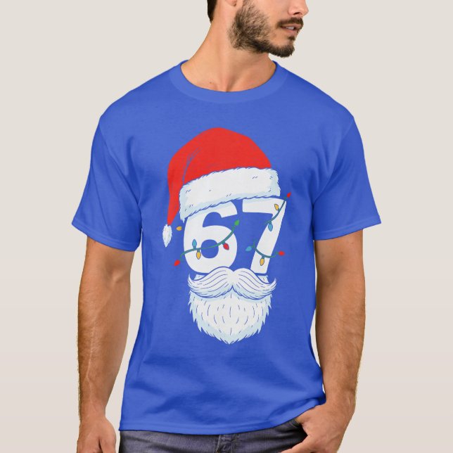 T-shirt Trending Si Seven Meme Christmas 67 Santa Face Men (Devant)