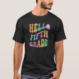 T-shirt Trendy Bonjour Enseignant de 5e année Bonjour 5e G
