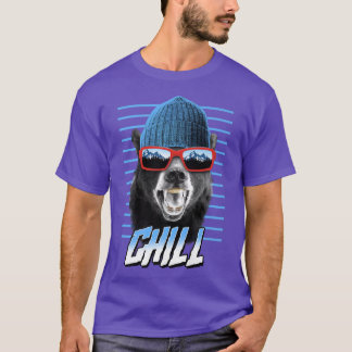 T-shirt Trendy Chill Bear Winter Poster Premium