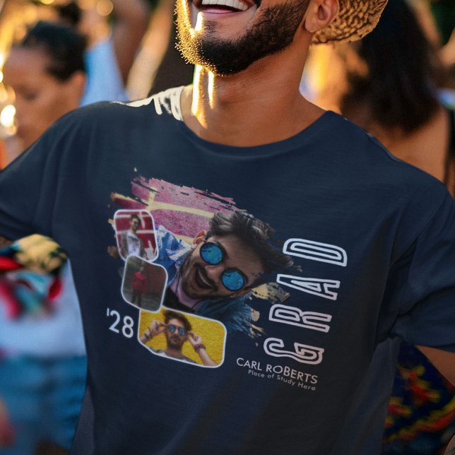 T-shirt Trendy Cool Smudge 4 Photo Collage Grad (Créateur téléchargé)