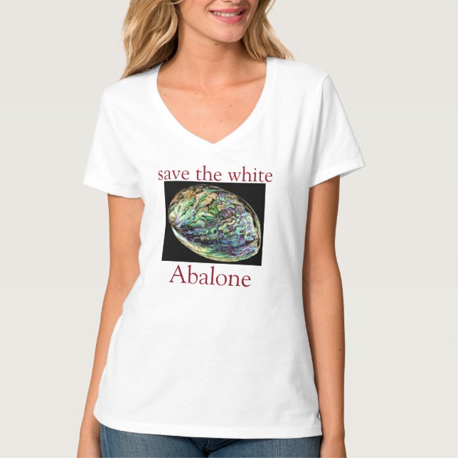 T-shirt Trendy Enregistrer La Citation Blanche Abalone Bla (Devant)