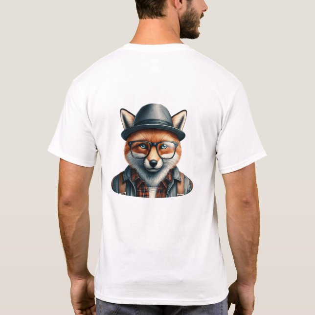 T-shirt Trendy Fox Character (Dos)