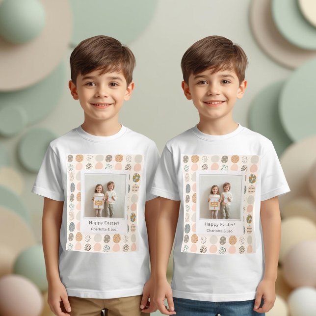 T-shirt Trendy Kids Pastel Easter Photo  | Personalized (Créateur téléchargé)