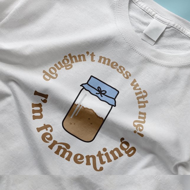 T-shirt Trendy Retro Sourdough Starter Pain Baker Drôle (Sourdough bakers funny t-shirt design with sourdough starter jar illustration and retro groovy fonts)