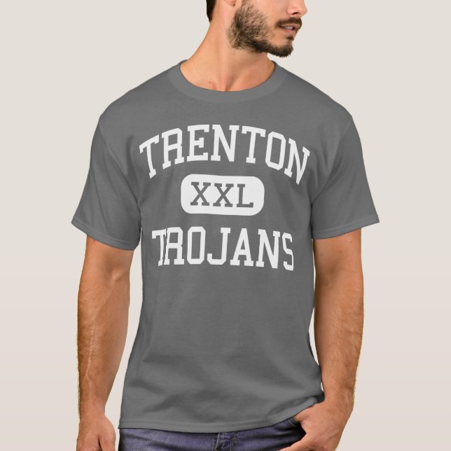 T-shirt Trenton - Trojan - lycée - Trenton Michigan (Devant)