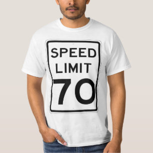 T-shirt très amusant à vitesse limitée de 70 mi/h