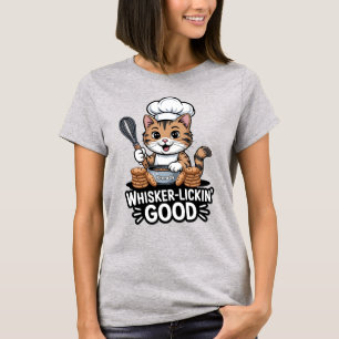 T-shirt Très Bon Cuisinier Drôle Tabby Chat Pâtissier