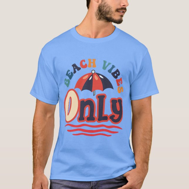 T-shirt Très Cool Été Vibes Plage Amusement (Devant)