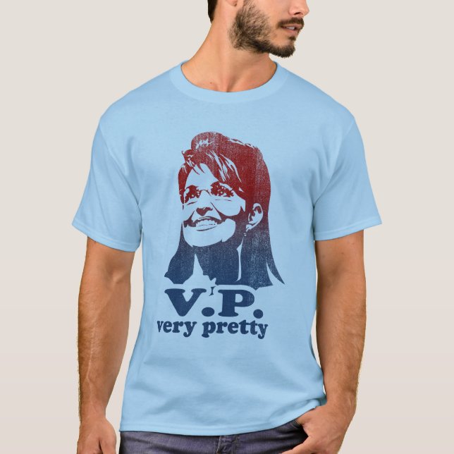 T-shirt très joli affligé par Palin de Sarah V.P. (Devant)