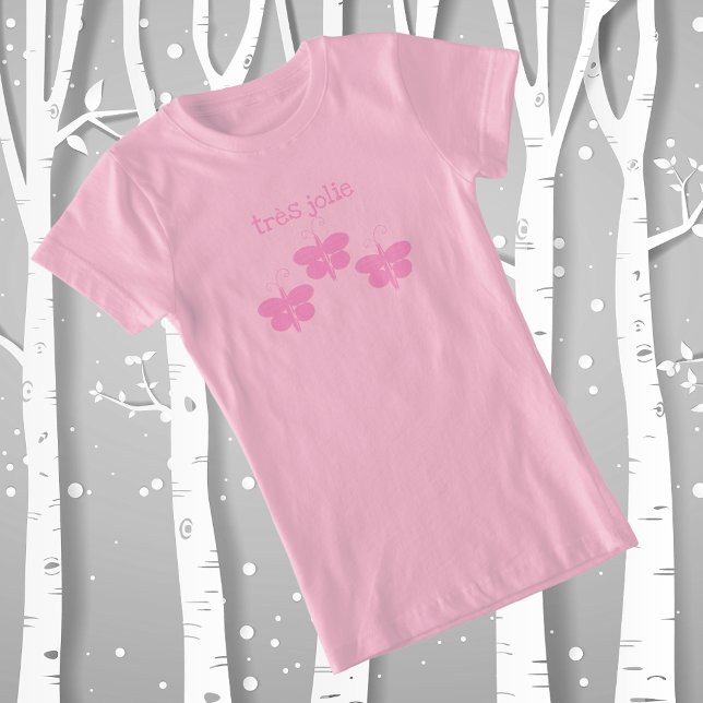 T-Shirt Très Jolie Papillons rose (Créateur téléchargé)