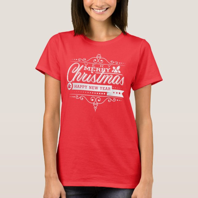T-shirt Très Joyeux Noël et Bonne Année (Devant)
