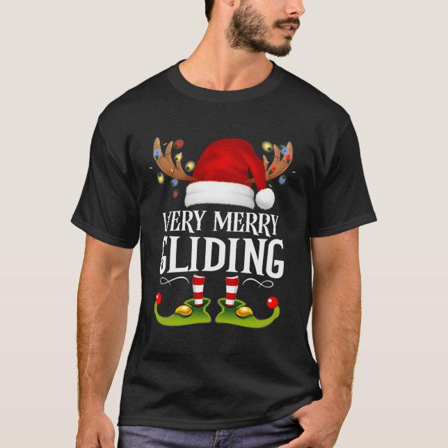 T-shirt Très Joyeux X Mas Gliding (Devant)