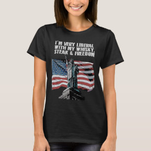 T-shirt Très libéral avec My Whisky 4 juillet Boire