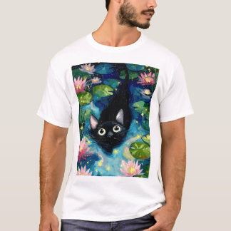 T-shirt Très mignon chat noir