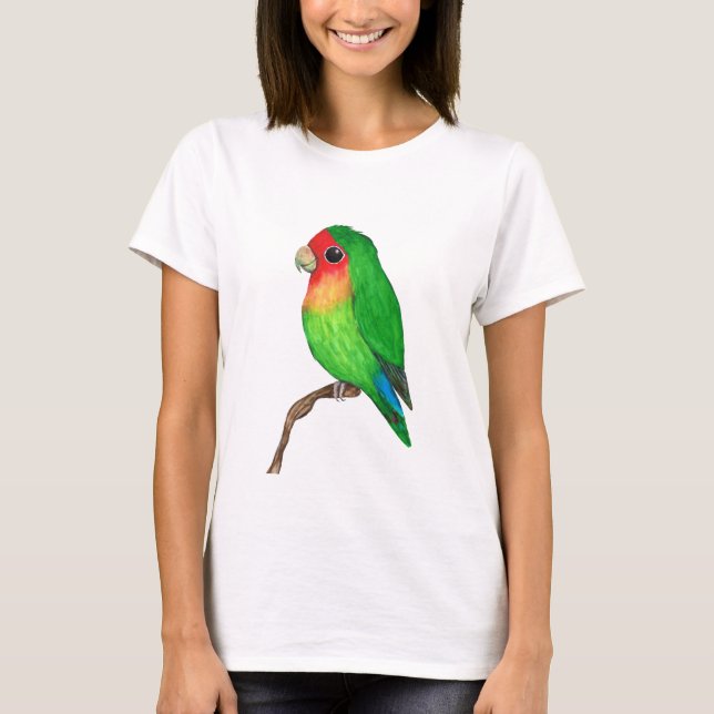 T-shirt Très mignon oiseau de pêche (Devant)