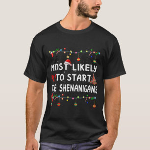 T-shirt Très Probable À Noël Chemise Drôle Corresponda