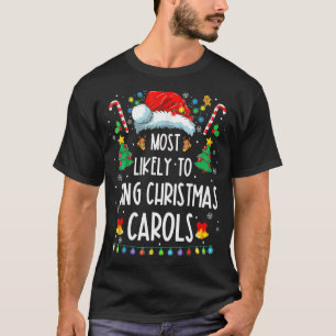 T-shirt Très Probable De Chanter Noël Carols Fils de Noël