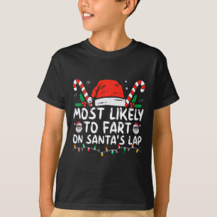 T-shirt Très Probable De Commencer Sur Père Noël Lap Famil