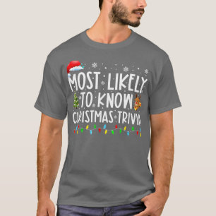 T-shirt Très Probable De Connaître Noël Trivia Famille Noë