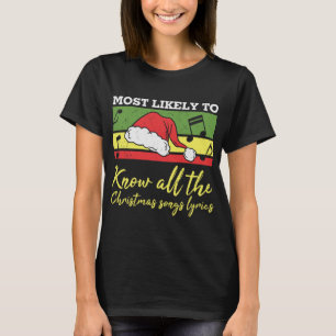 T-shirt Très Probable De Connaître Tous Les Paroles De Cha