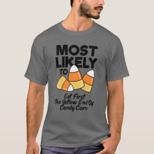 T-shirt Très Probable De Manger D'Abord La Fin Jaune De Bo