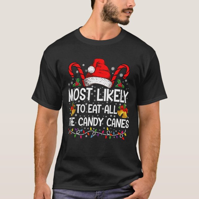 T-shirt Très Probable De Manger Tous Les Sucres de canne N (Devant)