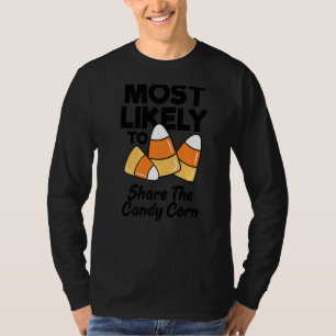 T-shirt Très Probable De Partager Le Candy Corn Boys Girls