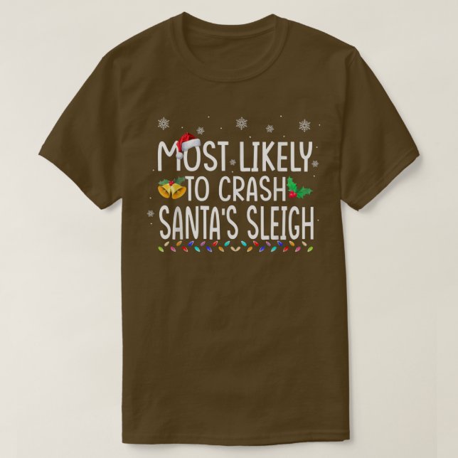 T-shirt Très Probable De S'Effondrer Père Noël Sleight Pèr (Design devant)