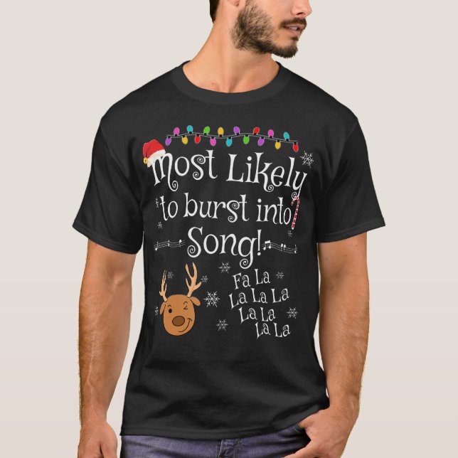 T-shirt Très Probable De S'Envoler En Chanson Fa La La Fun (Devant)