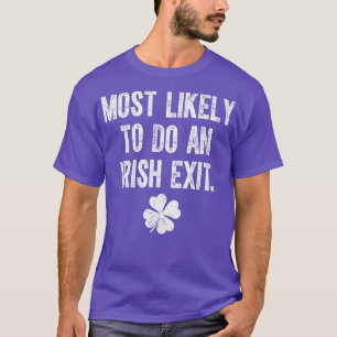 T-shirt Très Probable De Sortir Irlandais