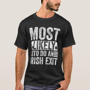 T-shirt Très Probable De Sortir Irlandais
