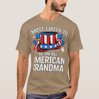 T-shirt Très probable d'être un grand-mère américain 4ème 
