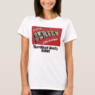 T-shirt Très T des longues femmes de douille de Noël du