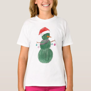 T-shirt Très un bonhomme de neige de Noël de cactus