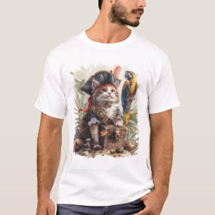 T-shirt Trésor de chat pirate